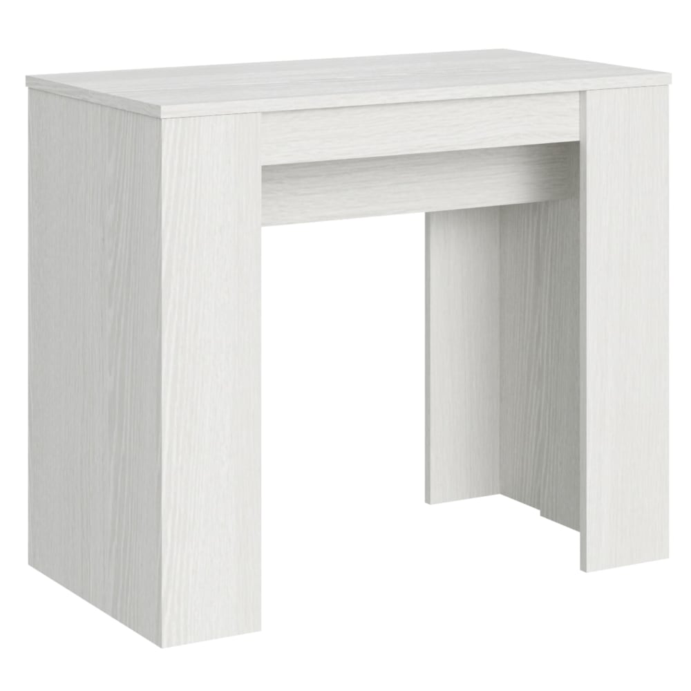 Wohnli Möbelsuche - Ausziehbarer Konsolentisch 90x48/308cm in Holzoptik Esche weiß