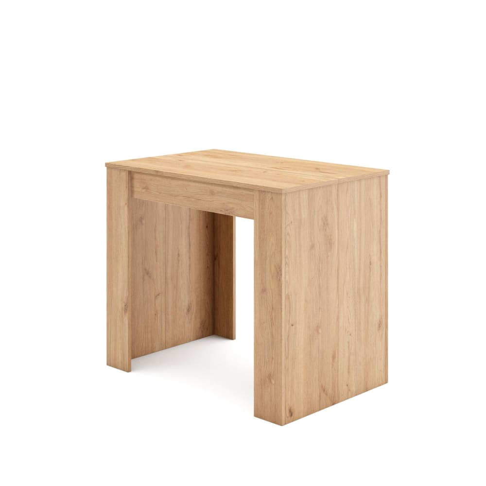 wohnli-moebel-suche-Ausziehbarer-Konsolentisch-Holzeffekt-140x90x77cm-Eiche-und-Schwarz Wohnli Möbelsuche - Ausziehbarer Konsolentisch Holzeffekt 140x90x77cm Eiche und Schwarz