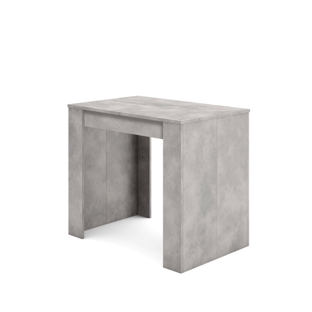 wohnli-moebel-suche-Ausziehbarer-Konsolentisch-Holzeffekt-140x90x77cm-Zementgrau Wohnli Möbelsuche - Ausziehbarer Konsolentisch Holzeffekt 140x90x77cm Zementgrau