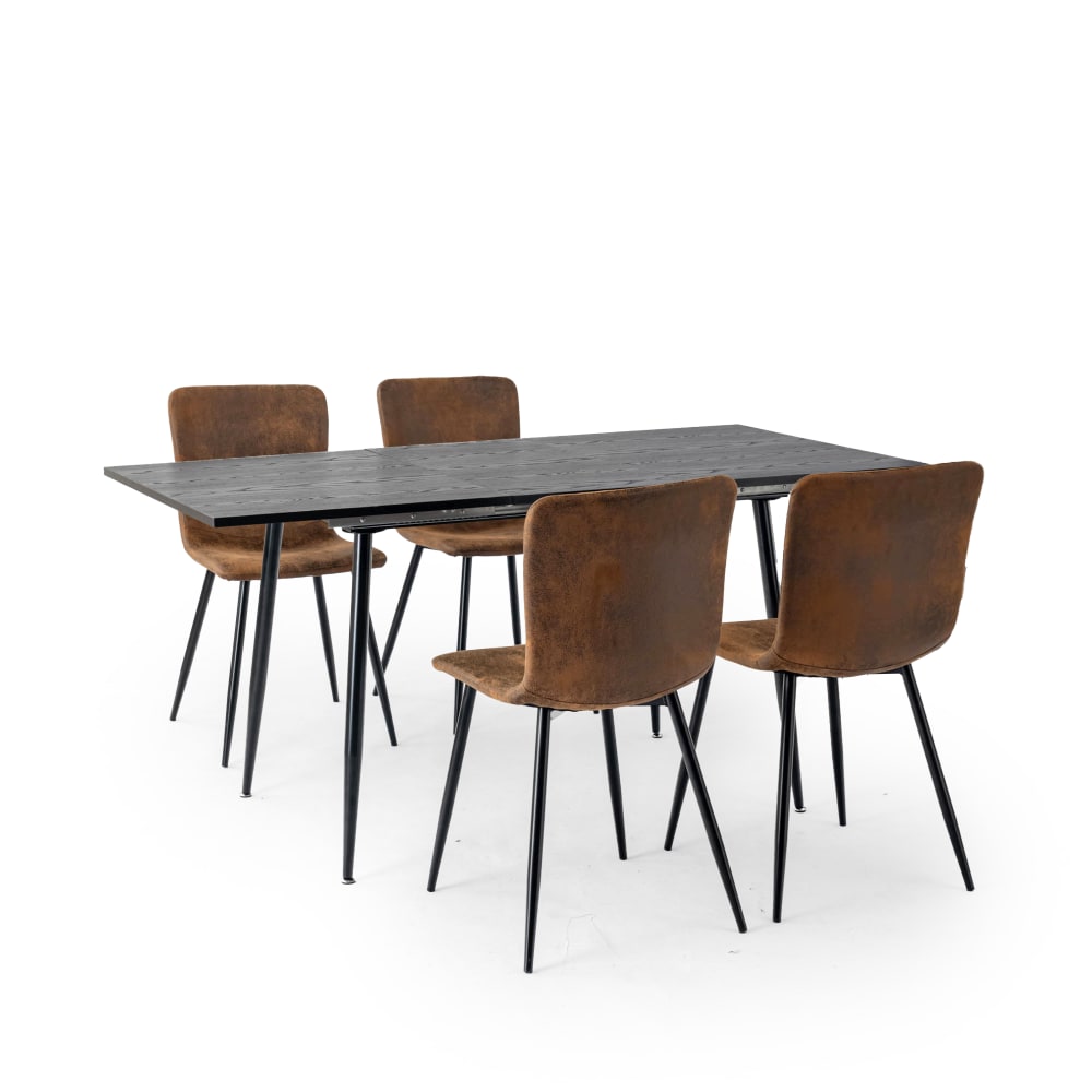 Wohnli Möbelsuche - Ausziehbares Tischset 120-160 und 4 Stühle