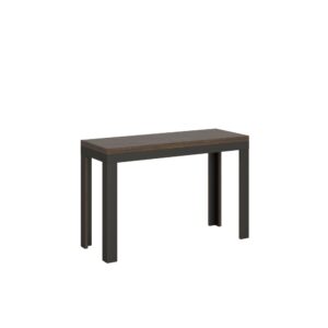 wohnli-moebel-suche-Ausziehtisch-120200x4590-cm-in-Holzoptik-Nussbaumbraun-Eisen Wohnli Möbelsuche - Ausziehtisch 120/200x45/90 cm in Holzoptik Nussbaumbraun