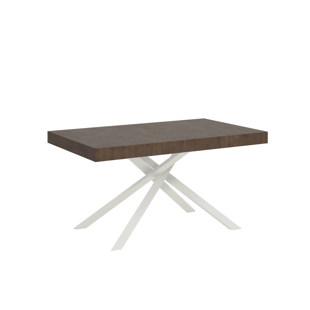wohnli-moebel-suche-Ausziehtisch-80x140224-cm-Nussbaum-mit-weissem-Eisenrahmen Wohnli Möbelsuche - Ausziehtisch 80x140/224 cm Nussbaum mit weißem Eisenrahmen