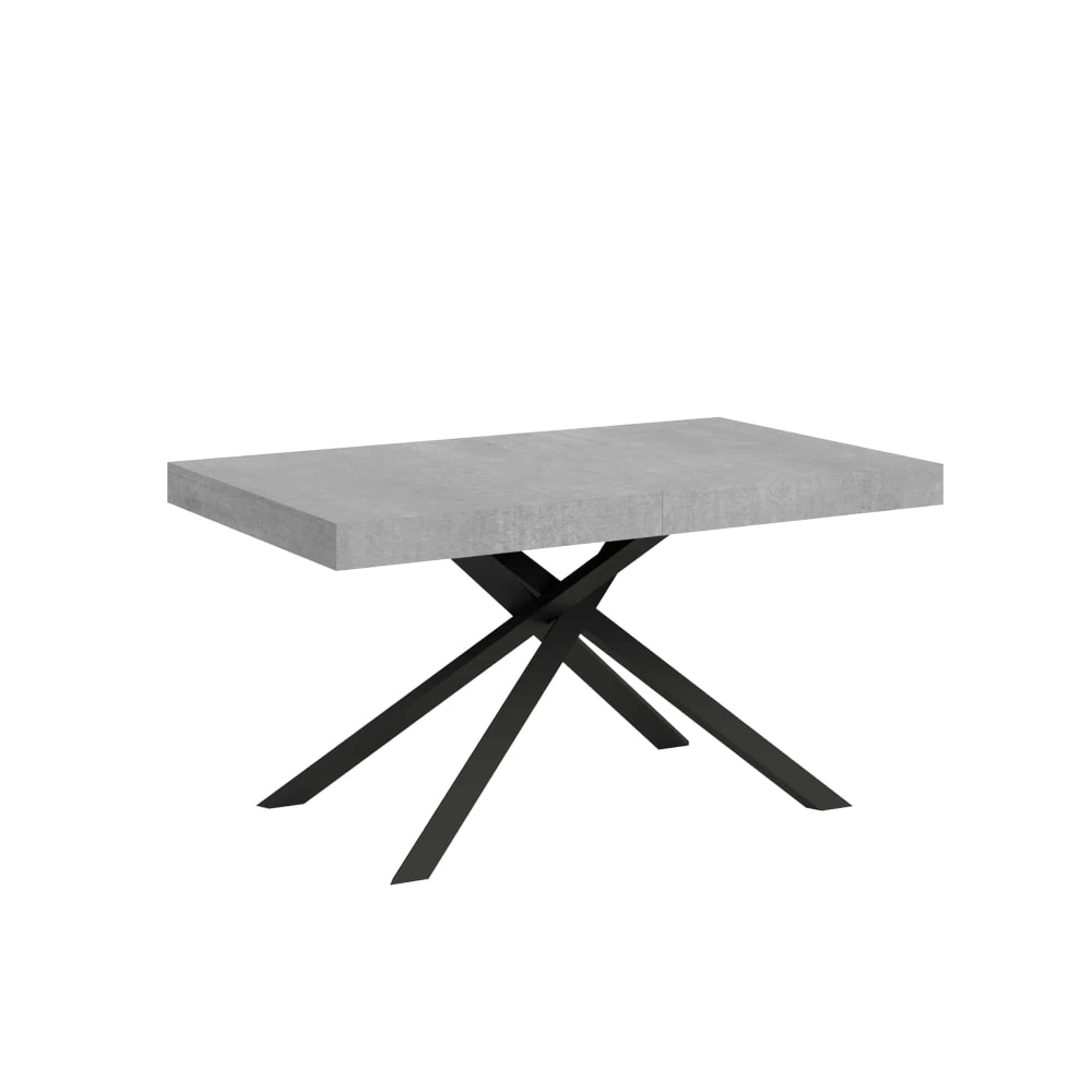 wohnli-moebel-suche-Ausziehtisch-80x140224-cm-Zement-mit-Eisenrahmen-aus-Anthrazit Wohnli Möbelsuche - Ausziehtisch 80x140/224 cm Zement mit Eisenrahmen aus Anthrazit