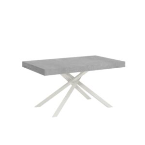 wohnli-moebel-suche-Ausziehtisch-80x140224-cm-Zement-mit-weissem-Eisenrahmen Wohnli Möbelsuche - Ausziehtisch 80x140/224 cm Zement mit weißem Eisenrahmen