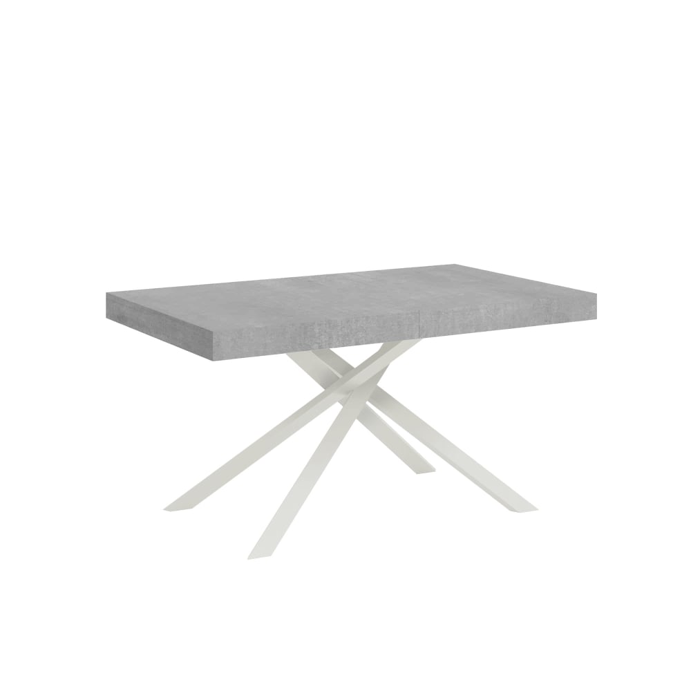 wohnli-moebel-suche-Ausziehtisch-80x140224-cm-Zement-mit-weissem-Eisenrahmen Wohnli Möbelsuche - Ausziehtisch 80x140/224 cm Zement mit weißem Eisenrahmen