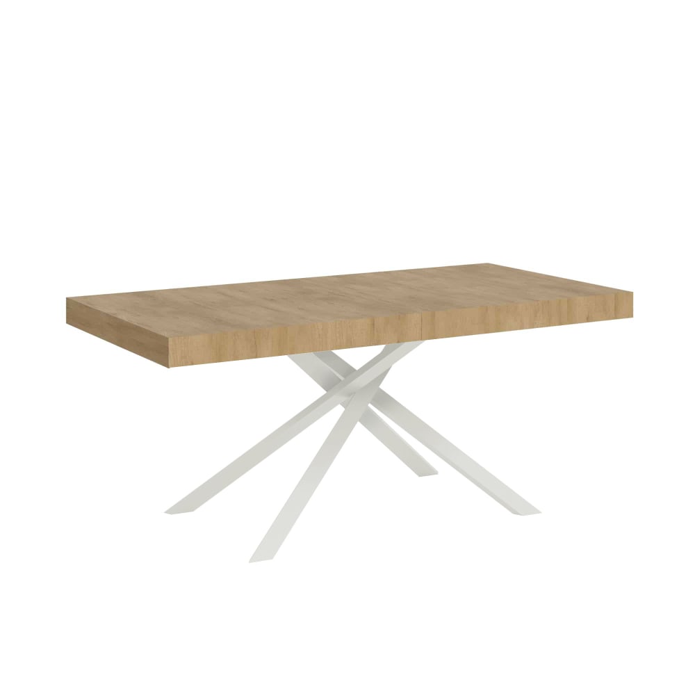 wohnli-moebel-suche-Ausziehtisch-80x160244-cm-Eiche-Natur-mit-weissem-Eisenrahmen Wohnli Möbelsuche - Ausziehtisch 80x160/244 cm Eiche Natur mit weißem Eisenrahmen