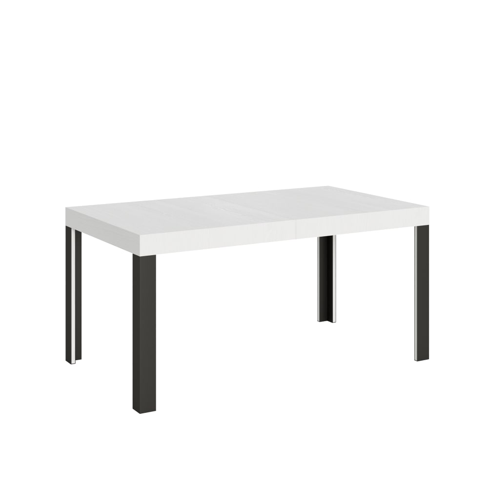 wohnli-moebel-suche-Ausziehtisch-80x160244-cm-in-Holzoptik-Esche-weiss-Eisen Wohnli Möbelsuche - Ausziehtisch 80x160/244 cm in Holzoptik Esche weiß
