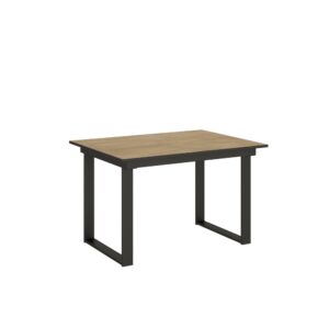 wohnli-moebel-suche-Ausziehtisch-90x120180-cm-in-Holzoptik-Eiche-Natur-Eisen Wohnli Möbelsuche - Ausziehtisch 90x120/180 cm in Holzoptik Eiche Natur