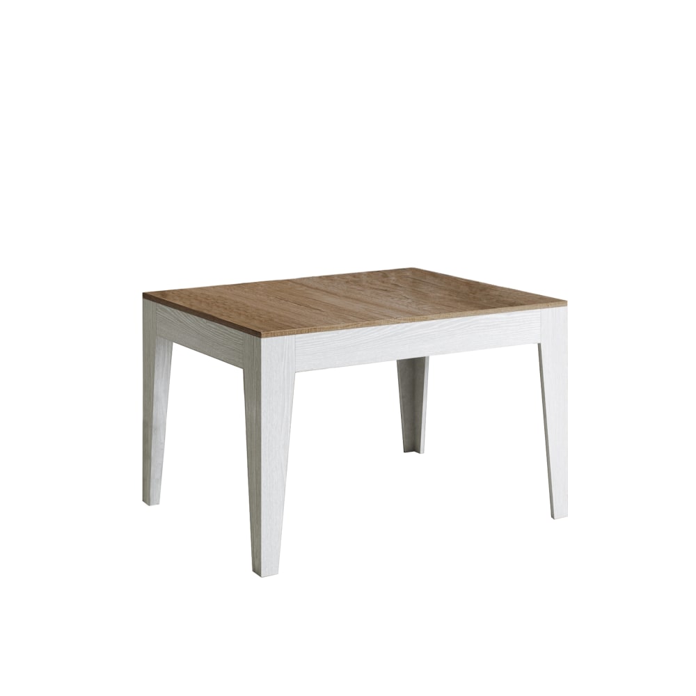 Wohnli Möbelsuche - Ausziehtisch 90x120/180 cm in Holzoptik Eiche Natur/Esche weiß