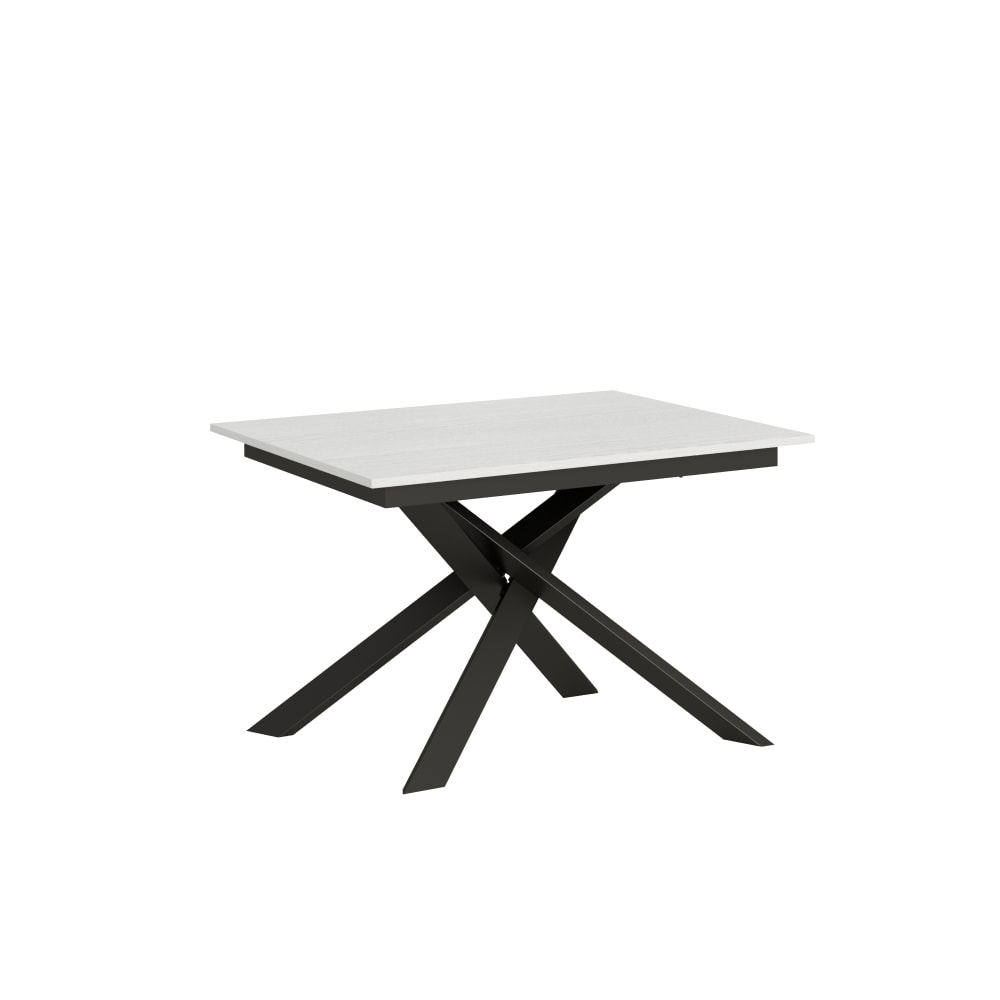 Wohnli Möbelsuche - Ausziehtisch 90x120/180 cm in Holzoptik Esche weiß