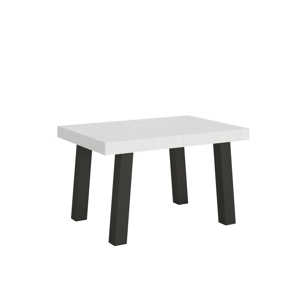 wohnli-moebel-suche-Ausziehtisch-90x120224-cm-in-Holzoptik-Esche-weiss-Eisen Wohnli Möbelsuche - Ausziehtisch 90x120/224 cm in Holzoptik Esche weiß