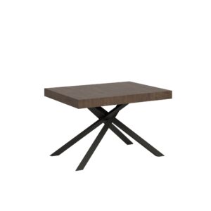 wohnli-moebel-suche-Ausziehtisch-90x120224-cm-in-Holzoptik-Nussbaumbraun-Eisen Wohnli Möbelsuche - Ausziehtisch 90x120/224 cm in Holzoptik Nussbaumbraun