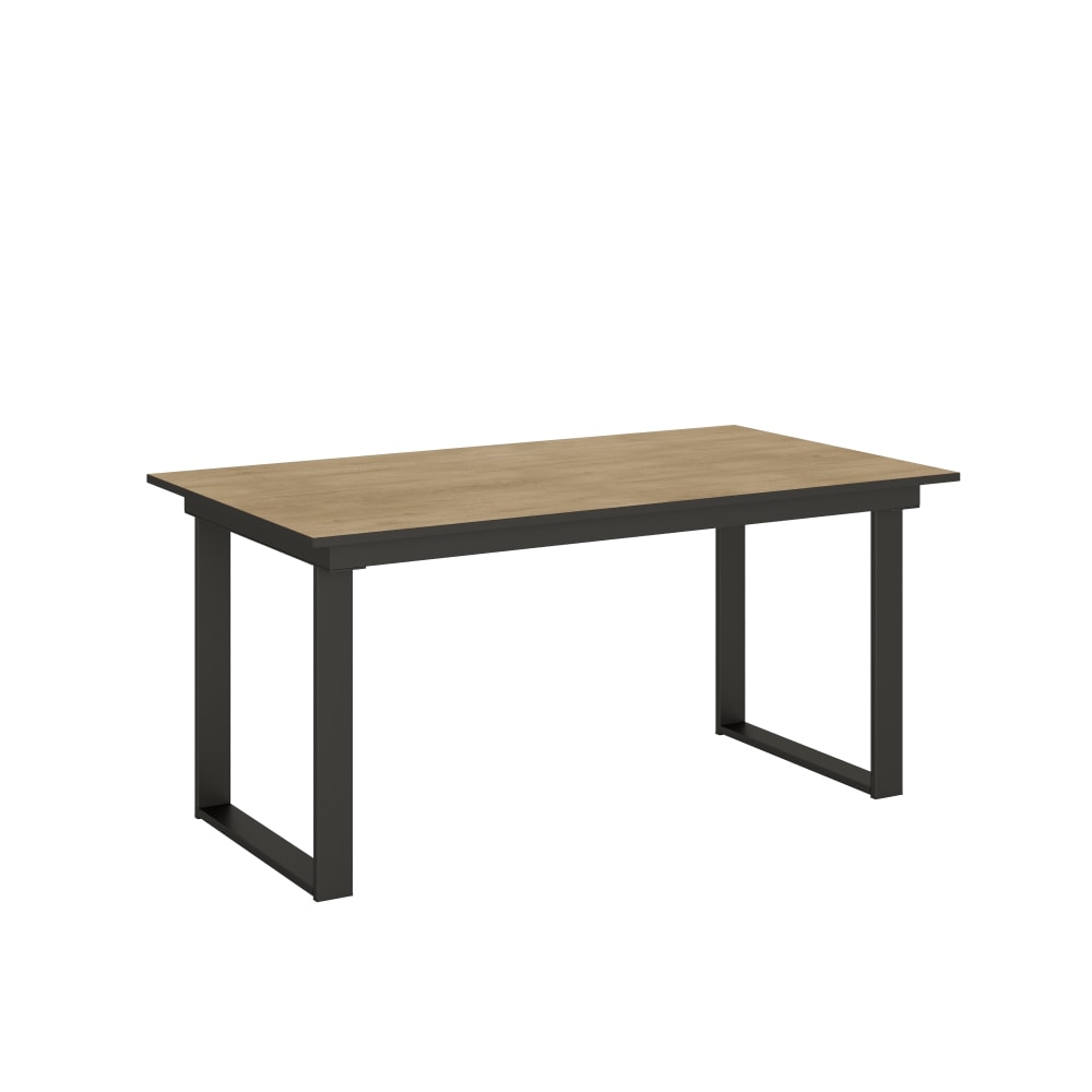 wohnli-moebel-suche-Ausziehtisch-90x160220-cm-in-Holzoptik-Eiche-Natur-Eisen Wohnli Möbelsuche - Ausziehtisch 90x160/220 cm in Holzoptik Eiche Natur