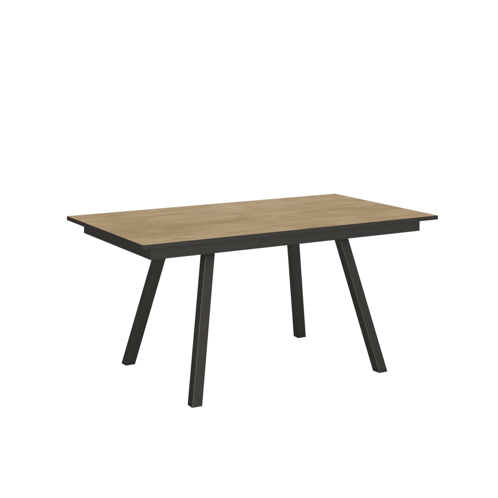 wohnli-moebel-suche-Ausziehtisch-90x160220-cm-in-Holzoptik-Eiche-Natur-Eisen Wohnli Möbelsuche - Ausziehtisch 90x160/220 cm in Holzoptik Eiche Natur