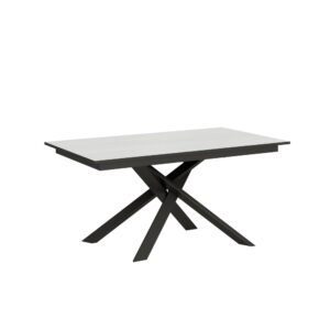 Wohnli Möbelsuche - Ausziehtisch 90x160/220cm in Holzoptik Esche weiß/Grau
