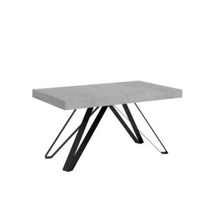 wohnli-moebel-suche-Ausziehtisch-90x160264-cm-Zement-mit-Eisenrahmen-aus-Anthrazit Wohnli Möbelsuche - Ausziehtisch 90x160/264 cm Zement mit Eisenrahmen aus Anthrazit