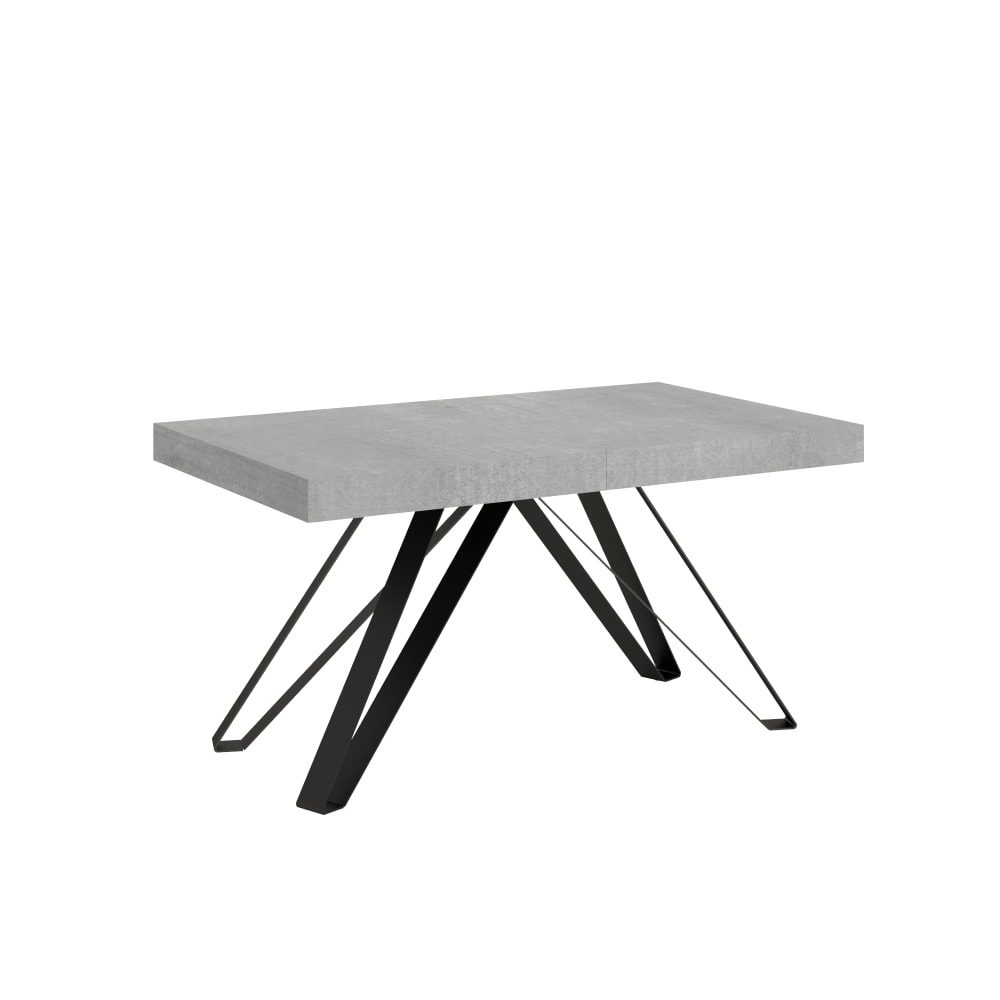 wohnli-moebel-suche-Ausziehtisch-90x160264-cm-Zement-mit-Eisenrahmen-aus-Anthrazit Wohnli Möbelsuche - Ausziehtisch 90x160/264 cm Zement mit Eisenrahmen aus Anthrazit