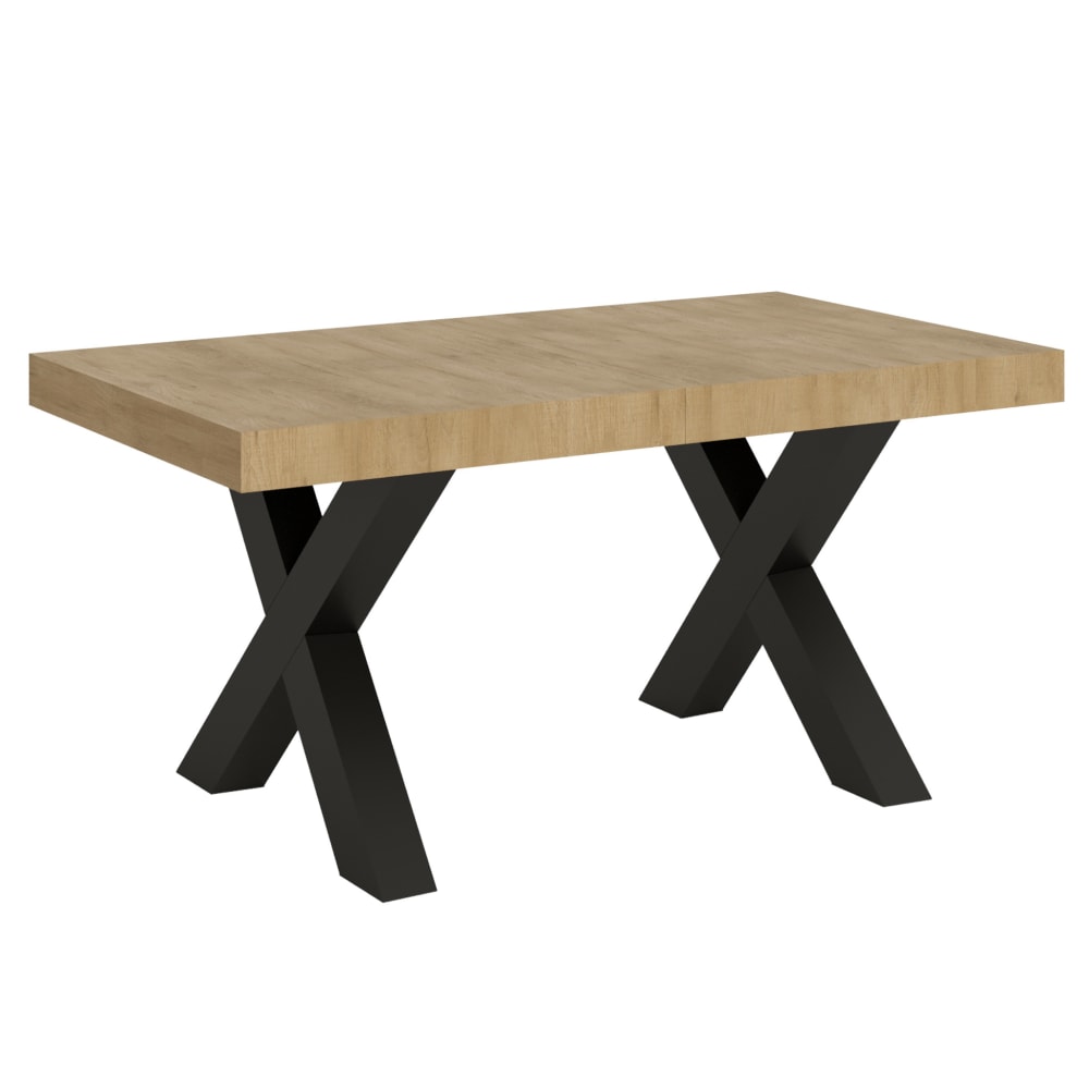 wohnli-moebel-suche-Ausziehtisch-90x160264-cm-in-Holzoptik-Eiche-Natur-Eisen Wohnli Möbelsuche - Ausziehtisch 90x160/264 cm in Holzoptik Eiche Natur