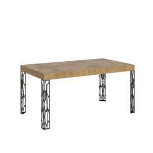 wohnli-moebel-suche-Ausziehtisch-90x160264-cm-in-Holzoptik-Eiche-Natur-Eisen Wohnli Möbelsuche - Ausziehtisch 90x160/264 cm in Holzoptik Eiche Natur