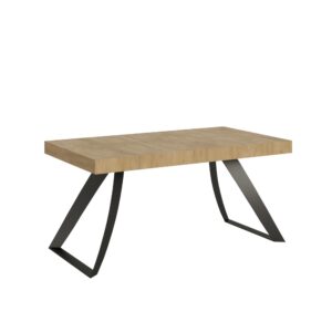wohnli-moebel-suche-Ausziehtisch-90x160264-cm-in-Holzoptik-Eiche-Natur-Eisen Wohnli Möbelsuche - Ausziehtisch 90x160/264 cm in Holzoptik Eiche Natur