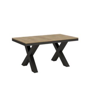 wohnli-moebel-suche-Ausziehtisch-90x160264-cm-in-Holzoptik-Eiche-Natur-Eisen Wohnli Möbelsuche - Ausziehtisch 90x160/264 cm in Holzoptik Eiche Natur