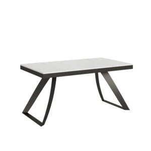 wohnli-moebel-suche-Ausziehtisch-90x160264-cm-in-Holzoptik-Esche-weiss-Eisen Wohnli Möbelsuche - Ausziehtisch 90x160/264 cm in Holzoptik Esche weiß