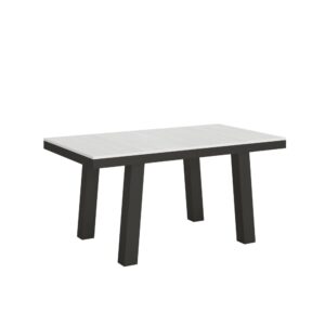 wohnli-moebel-suche-Ausziehtisch-90x160264-cm-in-Holzoptik-Esche-weiss-Eisen Wohnli Möbelsuche - Ausziehtisch 90x160/264 cm in Holzoptik Esche weiß