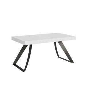 wohnli-moebel-suche-Ausziehtisch-90x160264-cm-in-Holzoptik-Esche-weiss-Eisen Wohnli Möbelsuche - Ausziehtisch 90x160/264 cm in Holzoptik Esche weiß