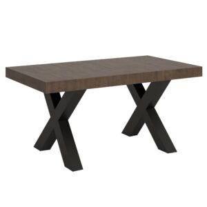 Wohnli Möbelsuche - Ausziehtisch 90x160/264 cm in Holzoptik Nussbaumbraun