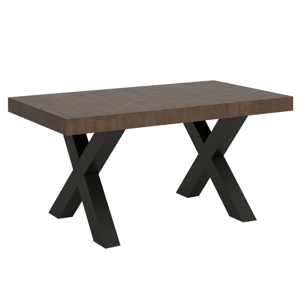 Wohnli Möbelsuche - Ausziehtisch 90x160/264 cm in Holzoptik Nussbaumbraun