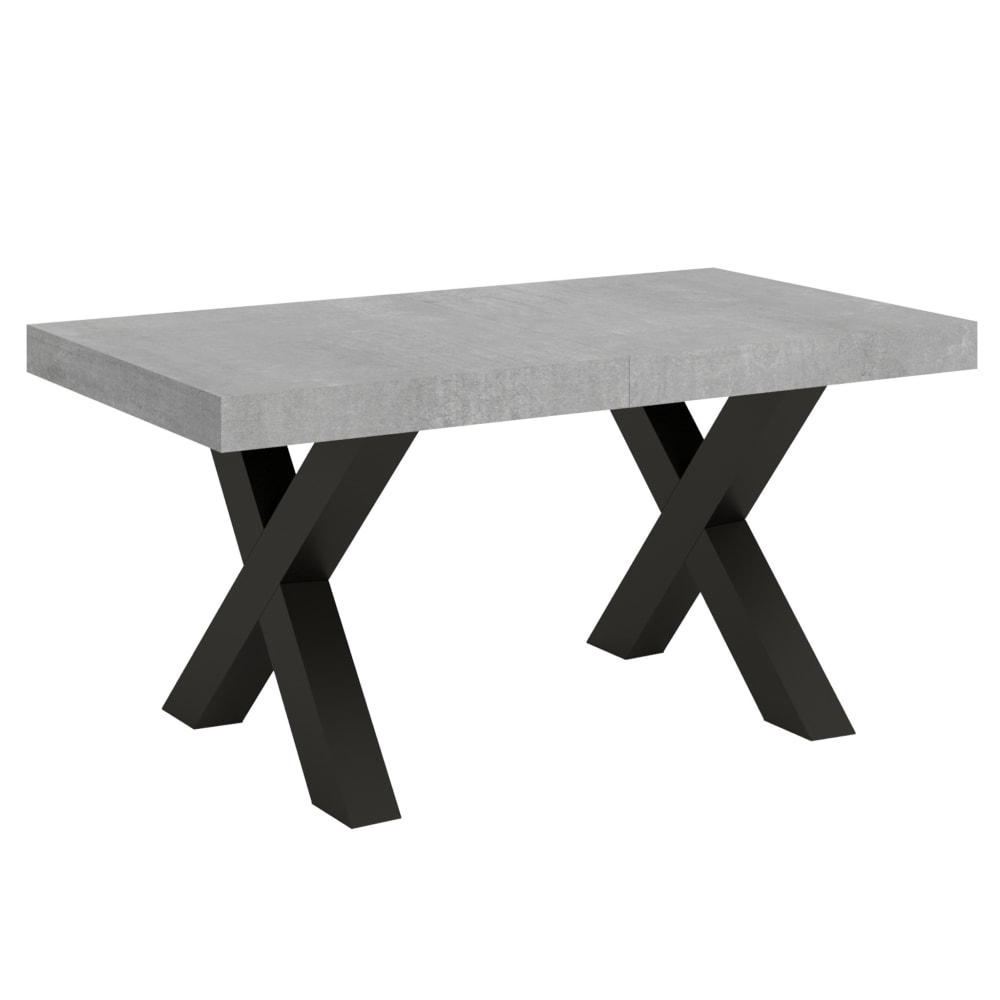 Wohnli Möbelsuche - Ausziehtisch 90x160/264 cm in Holzoptik Zementgrau
