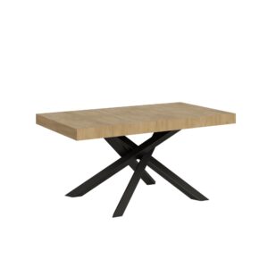 wohnli-moebel-suche-Ausziehtisch-90x160420-cm-in-Holzoptik-Eiche-Natur-Eisen Wohnli Möbelsuche - Ausziehtisch 90x160/420 cm in Holzoptik Eiche Natur