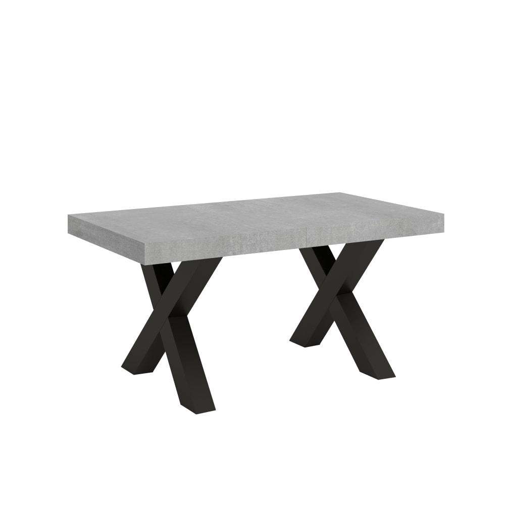 Wohnli Möbelsuche - Ausziehtisch 90x160/420 cm in Holzoptik Zementgrau