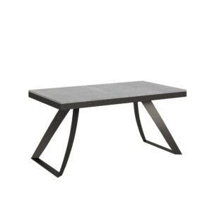 wohnli-moebel-suche-Ausziehtisch-90x160420-cm-in-Holzoptik-Zementgrau-Eisen Wohnli Möbelsuche - Ausziehtisch 90x160/420 cm in Holzoptik Zementgrau