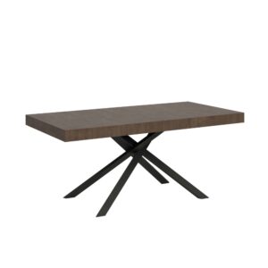 wohnli-moebel-suche-Ausziehtisch-90x180284-cm-in-Holzoptik-Nussbaumbraun-Eisen Wohnli Möbelsuche - Ausziehtisch 90x180/284 cm in Holzoptik Nussbaumbraun