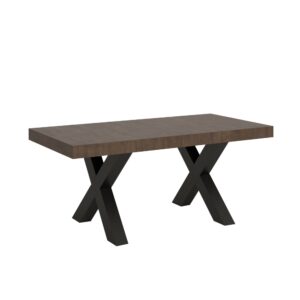 wohnli-moebel-suche-Ausziehtisch-90x180284-cm-in-Holzoptik-Nussbaumbraun-Eisen Wohnli Möbelsuche - Ausziehtisch 90x180/284 cm in Holzoptik Nussbaumbraun