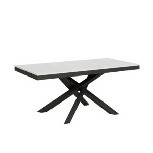 wohnli-moebel-suche-Ausziehtisch-90x180440-cm-Esche-weiss-mit-Eisenrahmen-aus-Anthrazit Wohnli Möbelsuche - Ausziehtisch 90x180/440 cm Esche weiß mit Eisenrahmen aus Anthrazit
