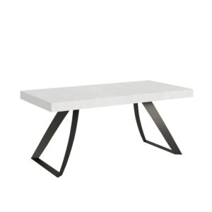 wohnli-moebel-suche-Ausziehtisch-90x180440-cm-in-Holzoptik-Esche-weiss-Eisen Wohnli Möbelsuche - Ausziehtisch 90x180/440 cm in Holzoptik Esche weiß