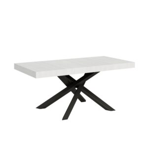 wohnli-moebel-suche-Ausziehtisch-90x180440-cm-in-Holzoptik-Esche-weiss-Eisen Wohnli Möbelsuche - Ausziehtisch 90x180/440 cm in Holzoptik Esche weiß