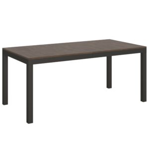wohnli-moebel-suche-Ausziehtisch-90x180440-cm-in-Holzoptik-Nussbaumbraun-Eisen Wohnli Möbelsuche - Ausziehtisch 90x180/440 cm in Holzoptik Nussbaumbraun