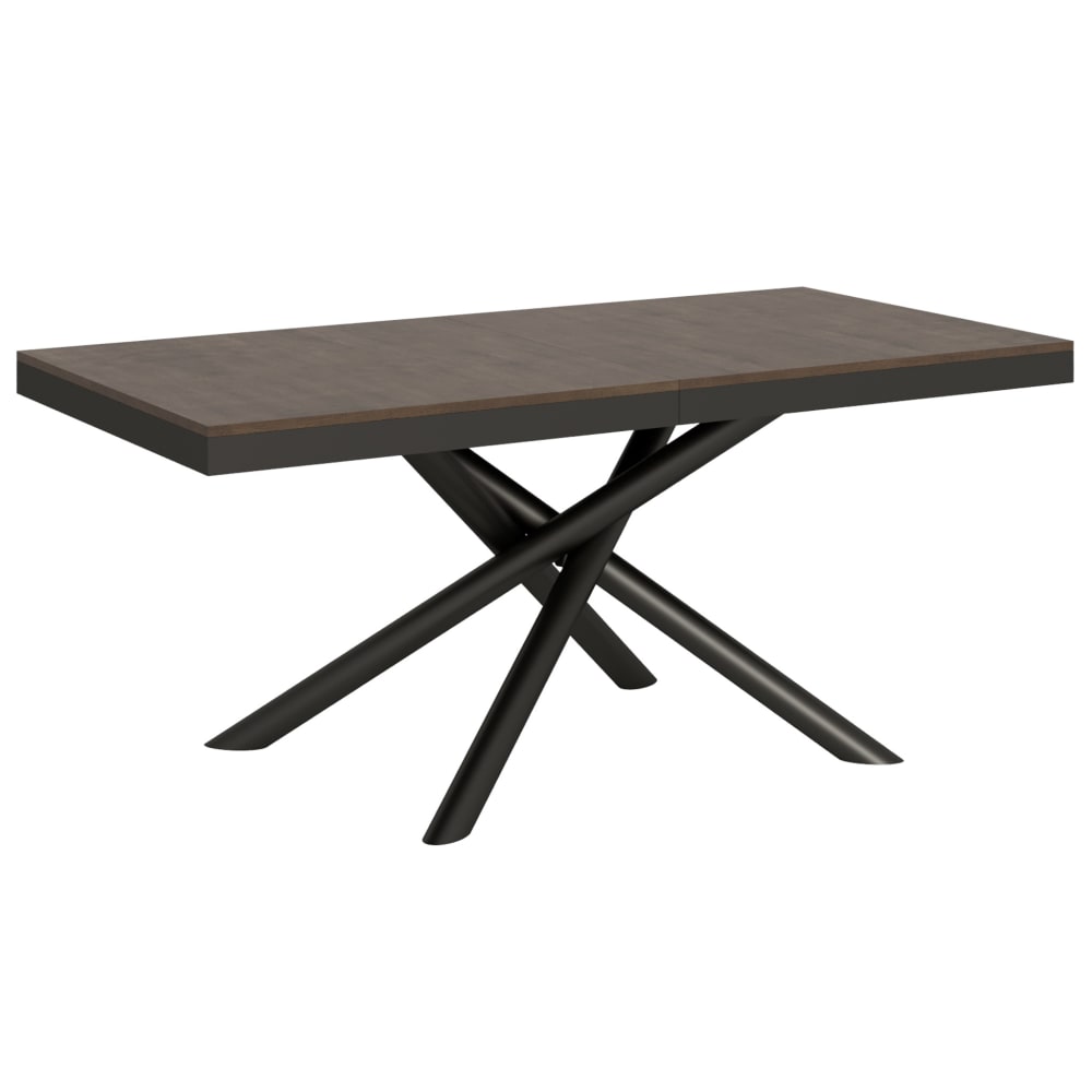 wohnli-moebel-suche-Ausziehtisch-90x180440-cm-in-Holzoptik-Nussbaumbraun-Eisen Wohnli Möbelsuche - Ausziehtisch 90x180/440 cm in Holzoptik Nussbaumbraun