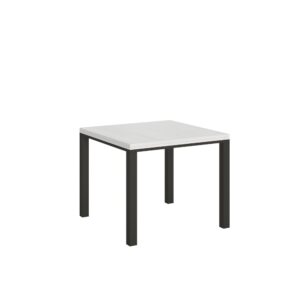 Wohnli Möbelsuche - Ausziehtisch 90x90/180 cm in Holzoptik Esche weiß