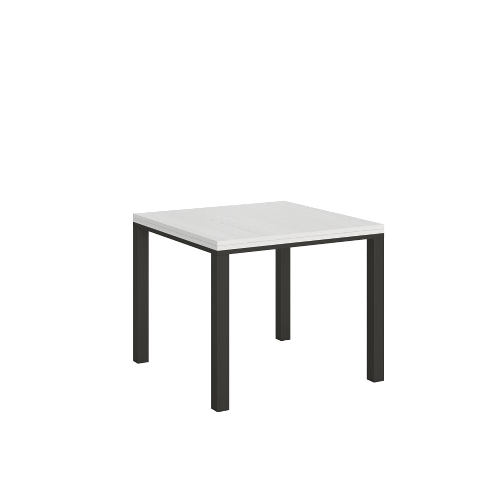Wohnli Möbelsuche - Ausziehtisch 90x90/180 cm in Holzoptik Esche weiß