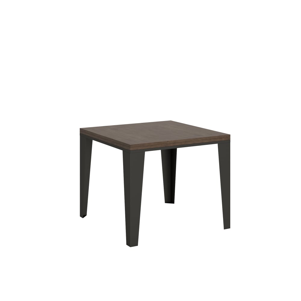 Wohnli Möbelsuche - Ausziehtisch 90x90/180 cm in Holzoptik Nussbaumbraun