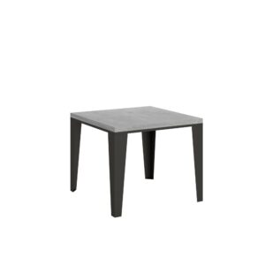 wohnli-moebel-suche-Ausziehtisch-90x90180-cm-in-Holzoptik-Zementgrau-Eisen Wohnli Möbelsuche - Ausziehtisch 90x90/180 cm in Holzoptik Zementgrau