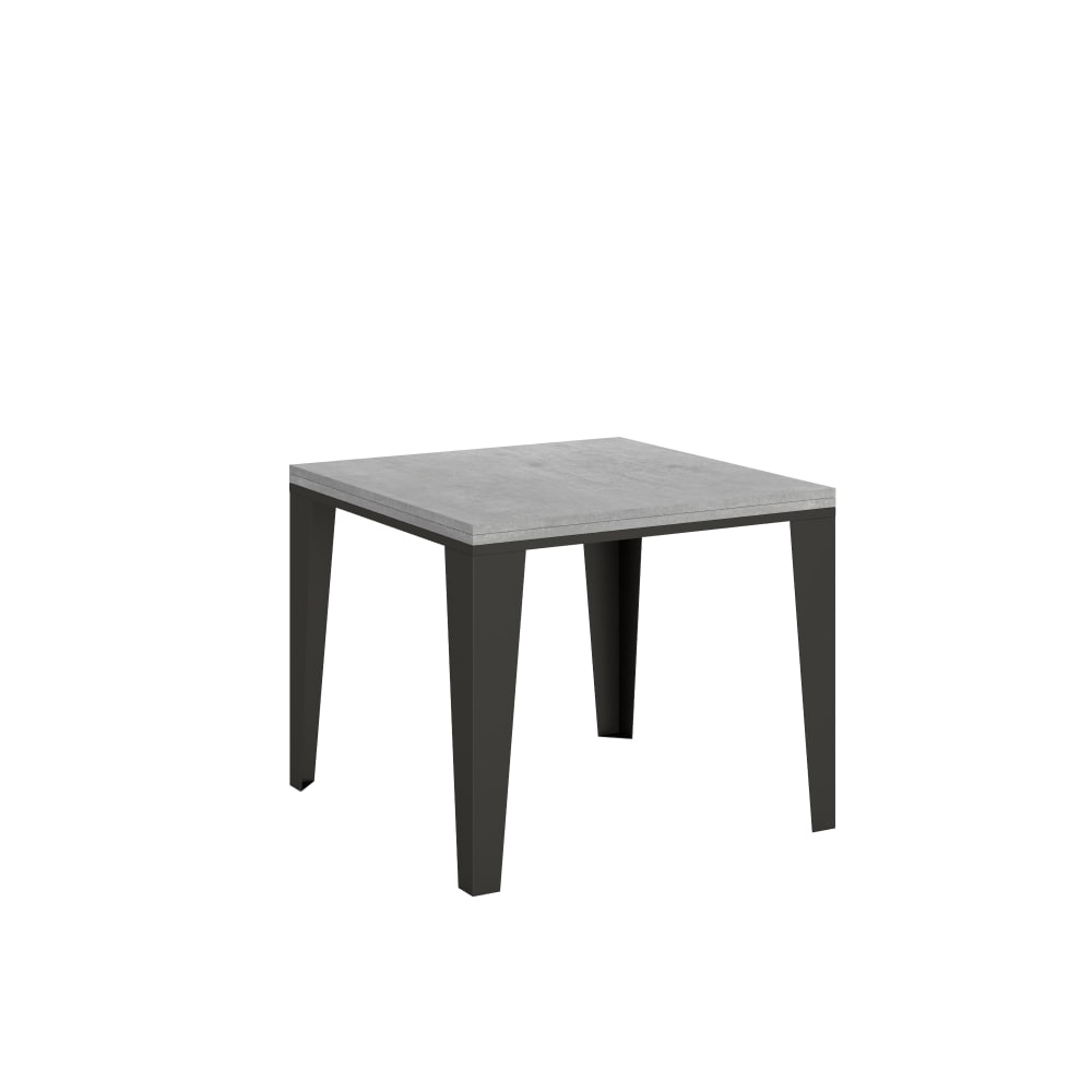 Wohnli Möbelsuche - Ausziehtisch 90x90/180 cm in Holzoptik Zementgrau