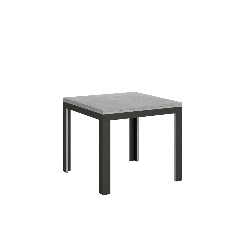 Wohnli Möbelsuche - Ausziehtisch 90x90/180 cm in Holzoptik Zementgrau