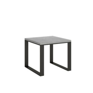 wohnli-moebel-suche-Ausziehtisch-90x90180-cm-in-Holzoptik-Zementgrau-Eisen Wohnli Möbelsuche - Ausziehtisch 90x90/180 cm in Holzoptik Zementgrau