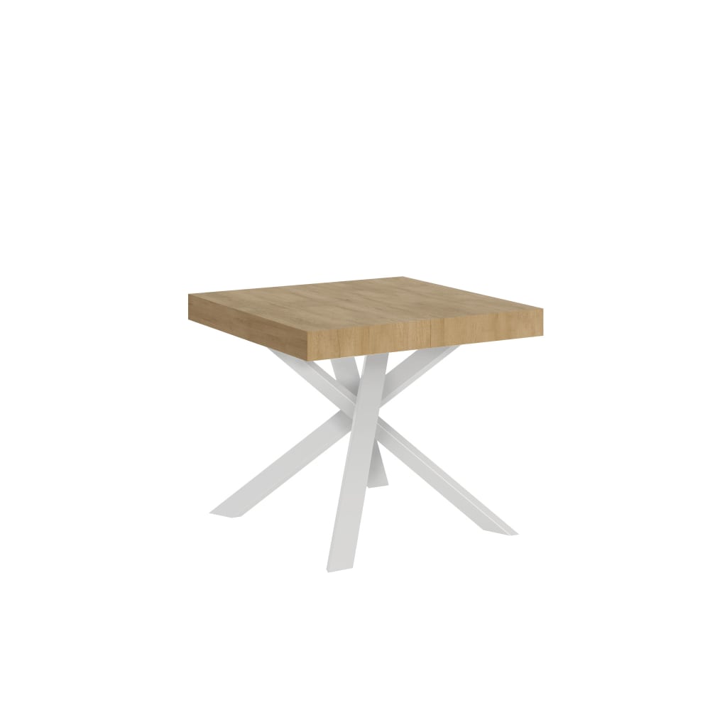 Wohnli Möbelsuche - Ausziehtisch 90x90/194 cm in Holzoptik Eiche Natur