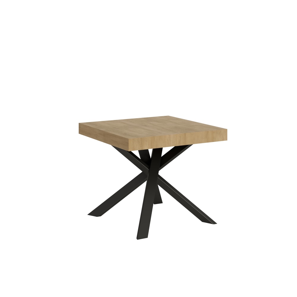 Wohnli Möbelsuche - Ausziehtisch 90x90/194 cm in Holzoptik Eiche Natur